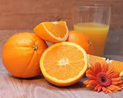 Orange juice squeezed into juice